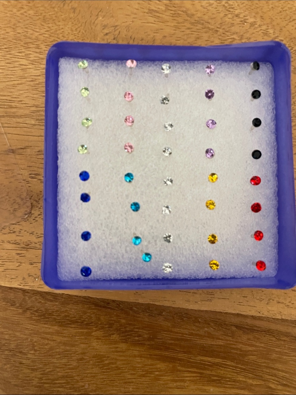 Colorful Multi-Stud Earrings Set - Assorted Gem Tones. NWOT